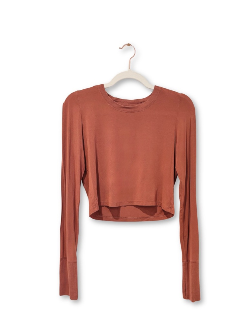 aerie cropped long sleeve top